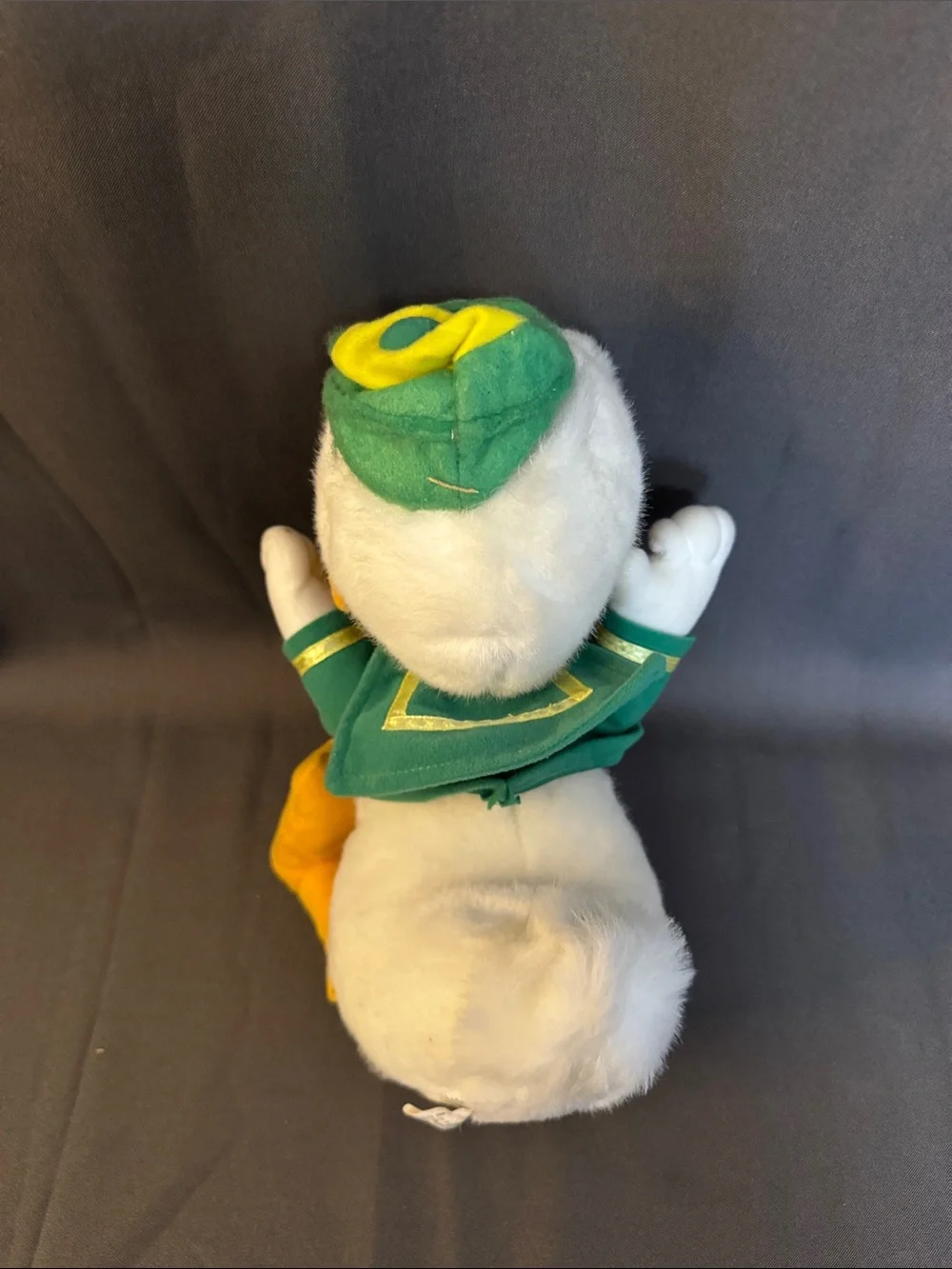 Vintage Duck Plush in Oregon Ducks Green & Yellow Team Jersey